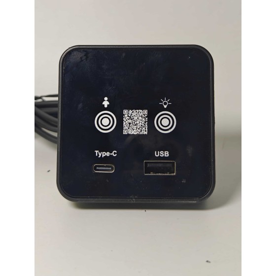 Intelligent sensor light control USB dual charger with over 100 light control modes to choose from, featuring human body induction and remote control