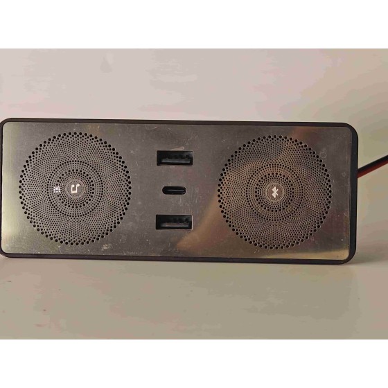 Vanity mirror embedded Bluetooth speaker with USB dual charging, ultra-thin model