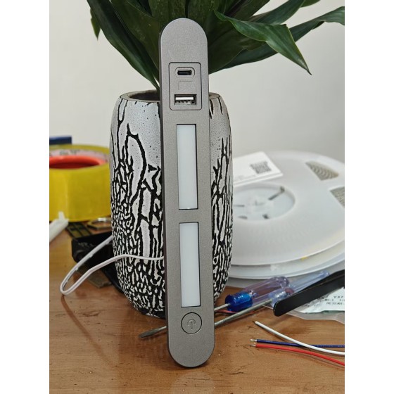 Embedded USB charging night light with adjustable brightness