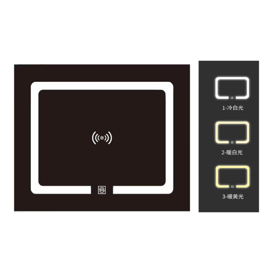 Bedside table wireless charging panel with touch dual-color light, stepless dimming, intelligent 5~15W universal