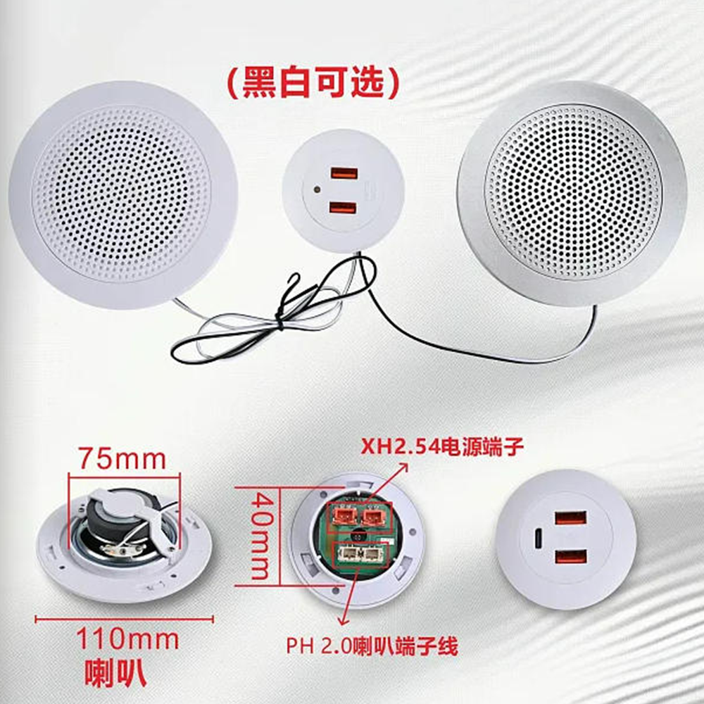 All-in-one controller with USB charging and Bluetooth speaker, available in multiple colors and customizable